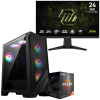 Setup Gamer Special Pc de Bureau Gaming / Ryzen 5 5600GT / Vega 7 / 16 Go Avec Écran Gaming MSI MAG 24" Full HD IPS / 240 Hz