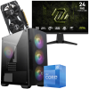 Setup Gamer Special Pc de Bureau Gaming / i5-12400F / RTX 3050 6G / 16 Go Avec Écran Gaming MSI X24 24" Full HD IPS / 240 Hz
