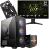 Setup Gamer Special Pc de Bureau Gaming / Ryzen 5 5600GT / RTX 3050 6G / 16 Go Avec Écran Gaming MSI 24" Full HD IPS / 240 Hz