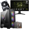 Setup Gamer Special Pc de Bureau Gaming / Ryzen 5 8400F / RTX 5050 8G / 16 Go DDR5 Avec Écran Gaming MSI MAG 24.5" Full HD IPS / 200 Hz