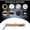 Lampe de Travail Rechargeable 32cm / 5 Modes LED / Panneau solaire / Base Magnétique