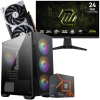 Setup Gamer Special Pc de Bureau Gaming / Ryzen 5 7600 / RTX 5060 8G / 16 Go DDR5 Avec Écran Gaming MSI 24" Full HD IPS / 240 Hz