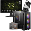 Setup Gamer Special Pc de Bureau Gaming / Ryzen 5 8400F / RTX 5070 12G / 16 Go Avec Écran Gaming MSI 24" Full HD IPS / 240 Hz