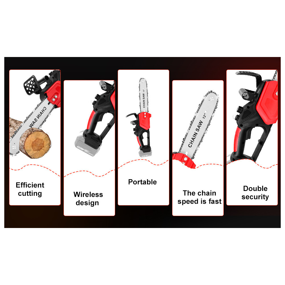 Chainsaw sans fil Avec 2 Batteries