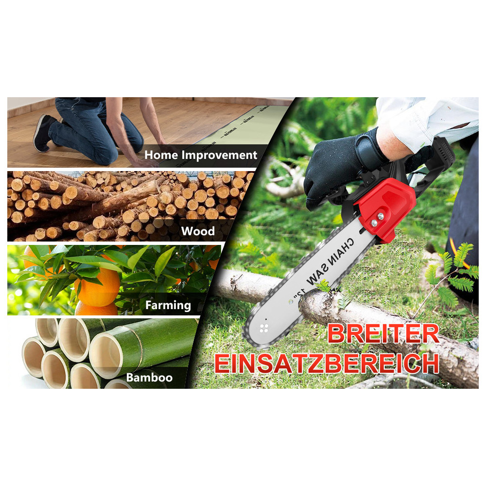 Chainsaw sans fil Avec 2 Batteries