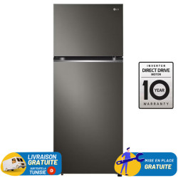 Réfrigérateur LG No Forst Smart INVERTER Double Portes 423 Litres / Noir