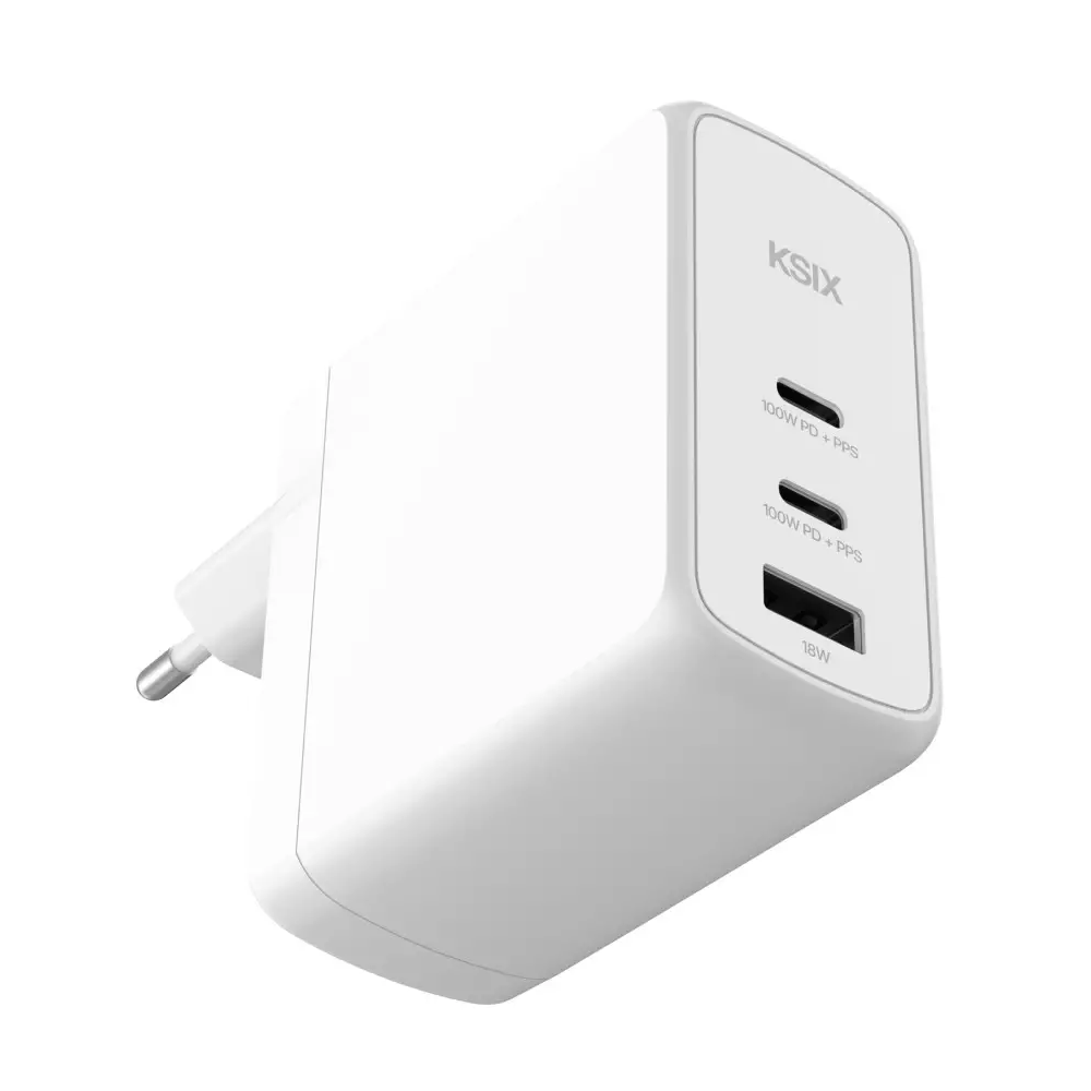 Chargeur mural KSIX 100 W / GaN / PPS