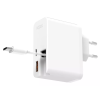 Chargeur ultra-rapide KSIX 65 W avec alimentation USB-C / câble USB-C Rétractable intégré / blanc