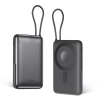 Power Bank KSIX 10 000 mAh / PD 22,5 W / Compatible avec la charge magnétique / Support intégré / Gris