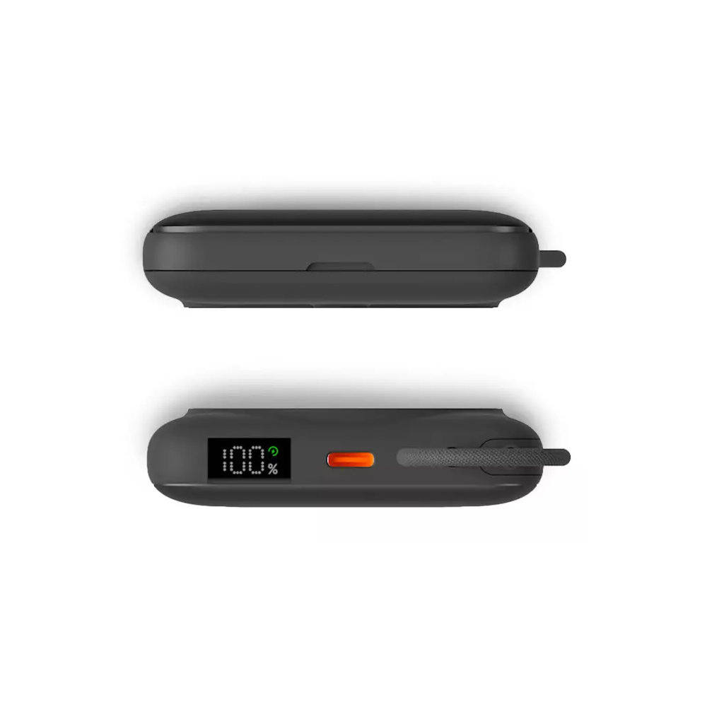 Power Bank KSIX 10 000 mAh / PD 22,5 W / Compatible avec la charge magnétique / Support intégré / Gris