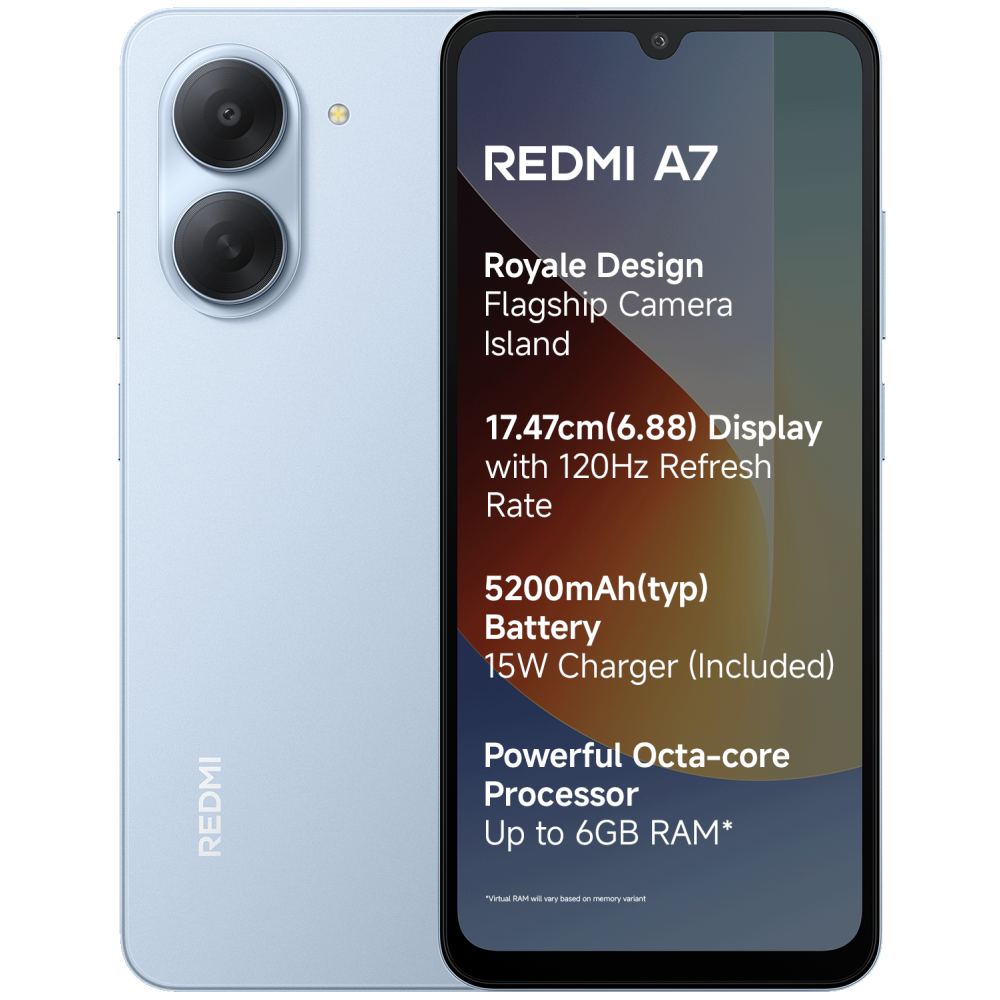 Smartphone XIAOMI Redmi A7 / 3 Go / 64 Go / Bleu