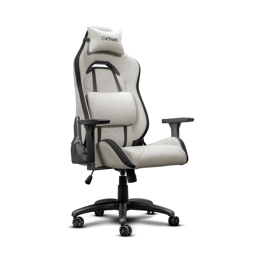 Chaise de Gaming Confortable En Tissu Beige TRUST GXT 723B Ruya