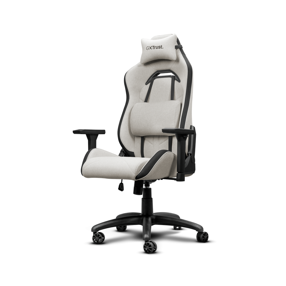 Chaise de Gaming Confortable En Tissu Beige TRUST GXT 723B Ruya