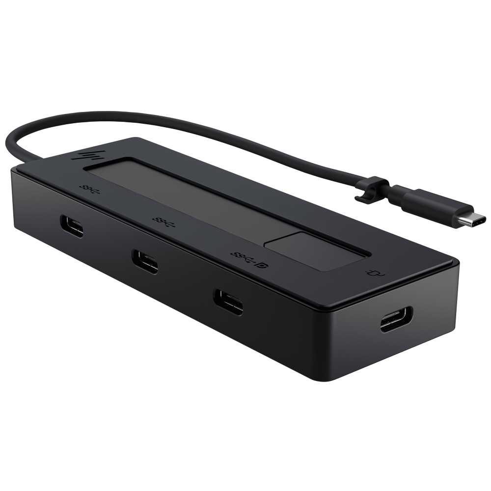Hub USB-C HP 6G842AA 4en1 Multiport 4K avec Charge USB-C / Noir