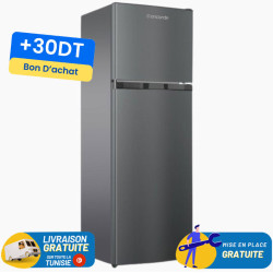 Réfrigérateur CONCORDE Double Portes De Frost 360 Litres / CRD36 / Dark Silver
