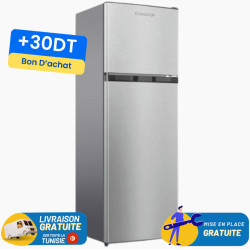 Réfrigérateur CONCORDE Double Portes De Frost 360 Litres / CRD36 / Silver