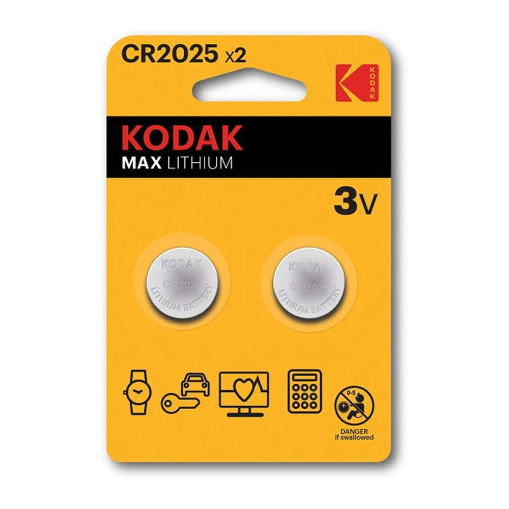 2 PILE KODAK ULTRA LITHIUM CR2025 B2 3V