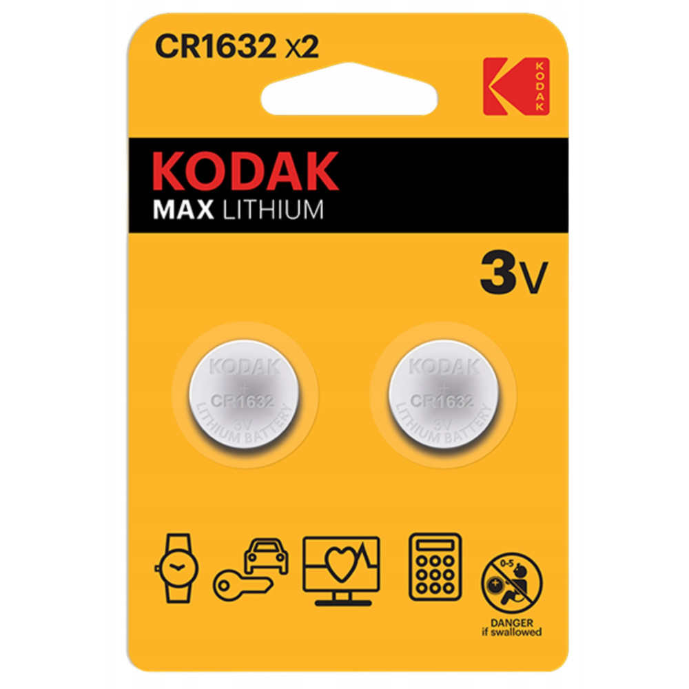 2 PILE KODAK ULTRA LITHUIM CR1632 3V BP2