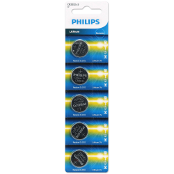 5 PILES PHILIPS CR2032 BP5
