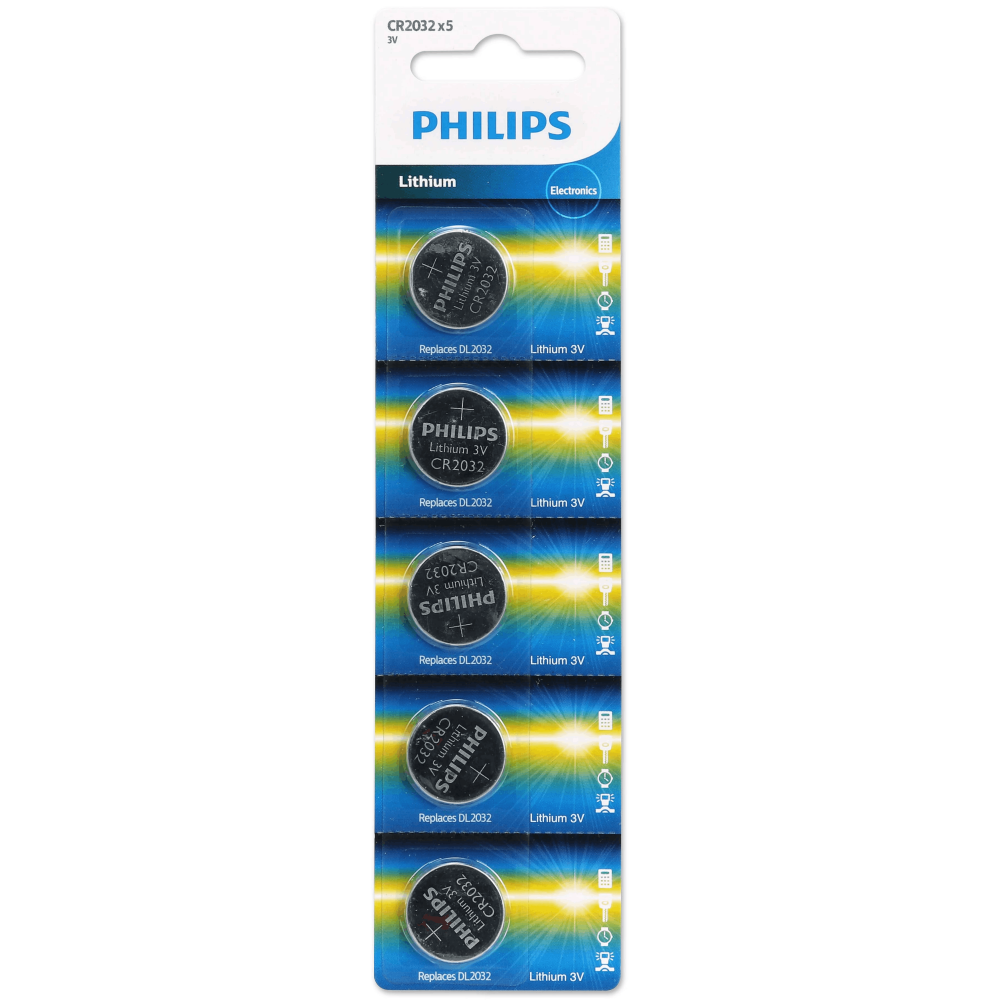 5 PILES PHILIPS CR2032 BP5