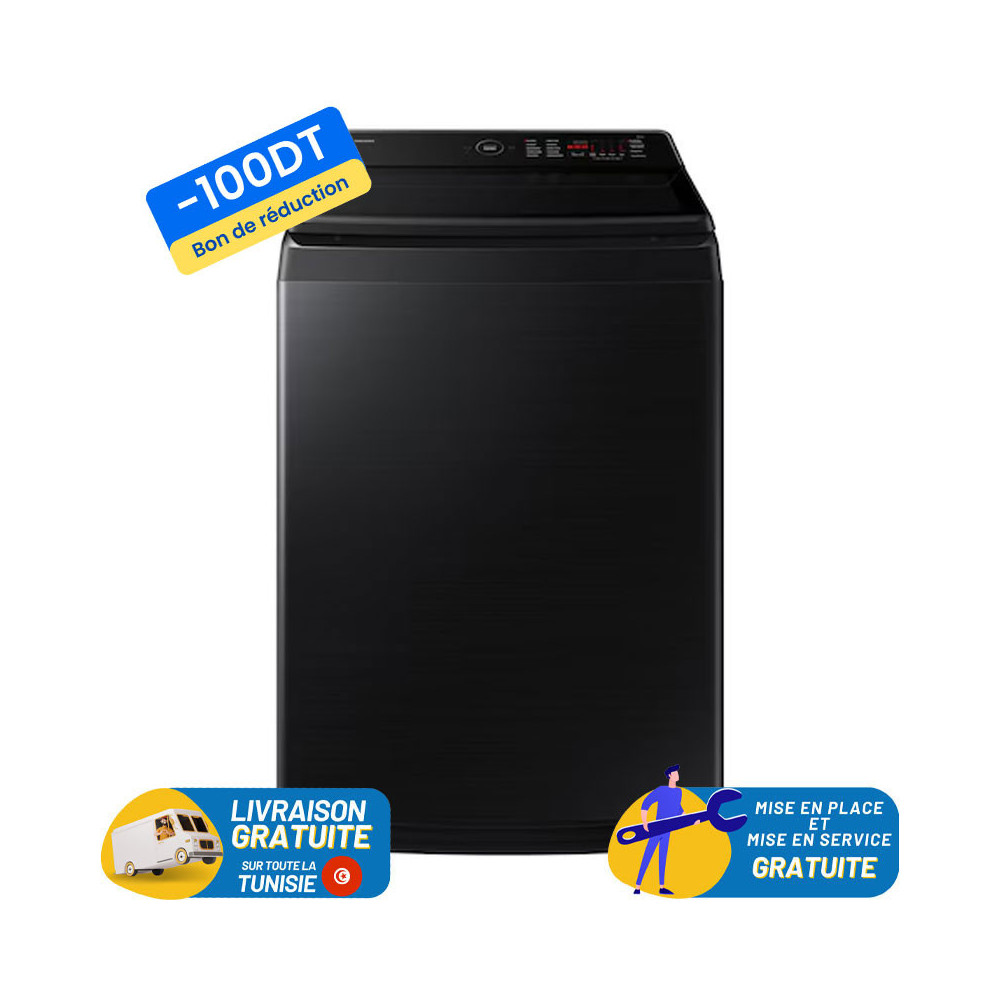 Machine à Laver Samsung 19Kg Smart INVERTER Noir / WA80F19S8B