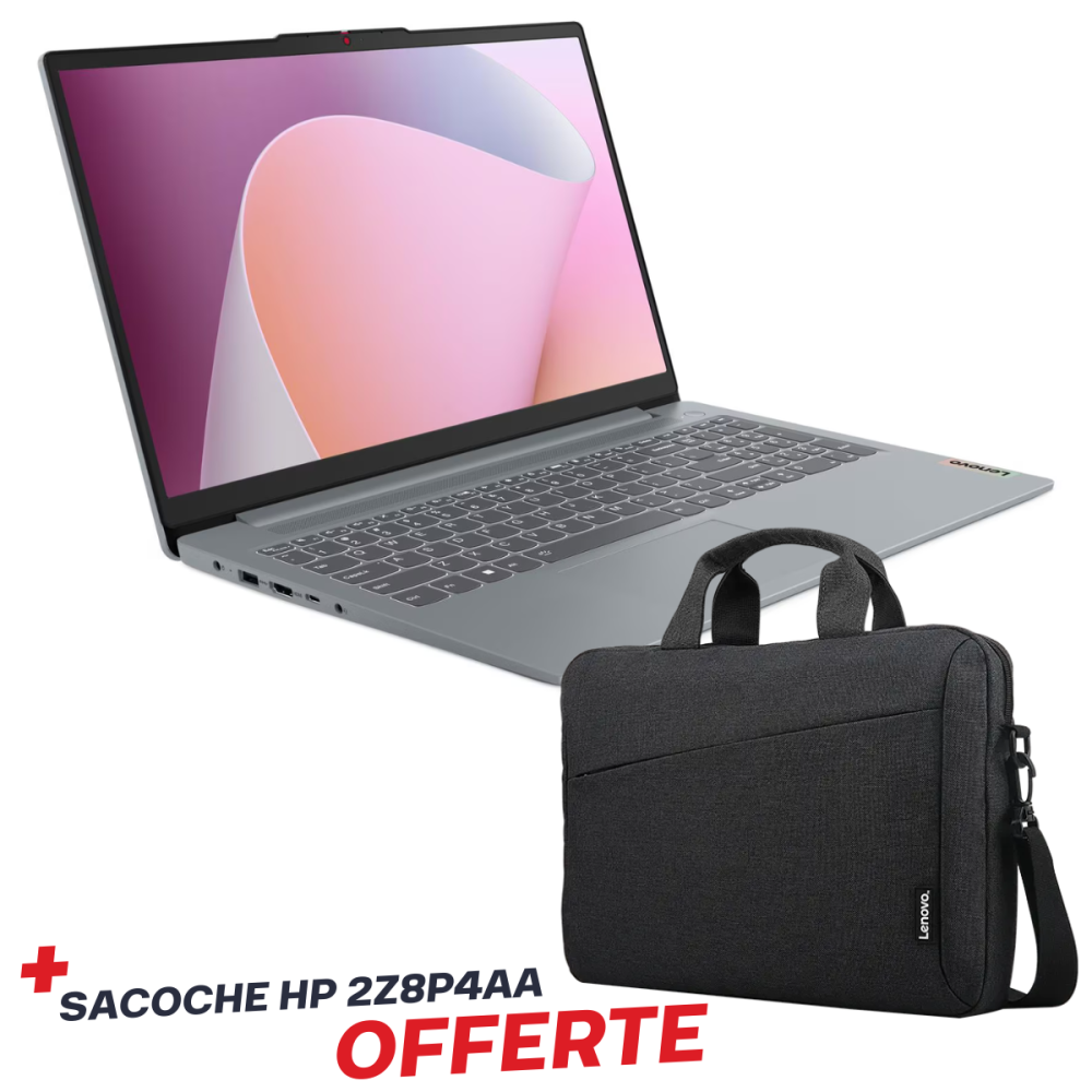 PC PORTABLE LENOVO IPS3 R5-7520U 16G / 512 Go SSD / GREY + SACOCHE LENOVO