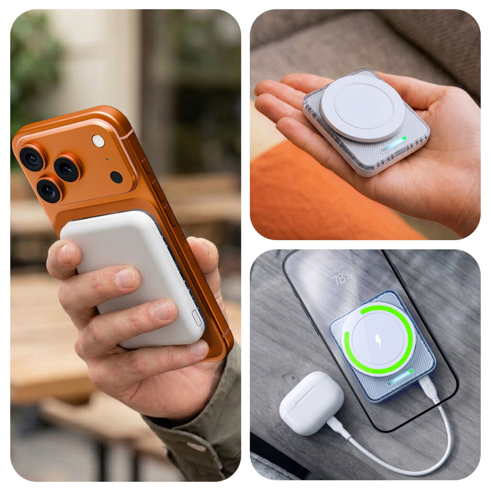 PowerBank compacte MagSafe 3mk PowerMag Handy 5000 mAh-22,5W / blanc