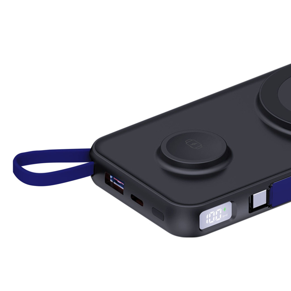 Power Bank 3mk PastelUp 10 000 mAh 22,5 W / MagSafe QI / USB-A / USB-C / Lightning / Noir