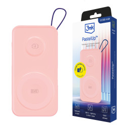 Power Bank 3mk PastelUp 10 000 mAh 22,5 W / MagSafe QI / USB-A / USB-C / Lightning / Rose