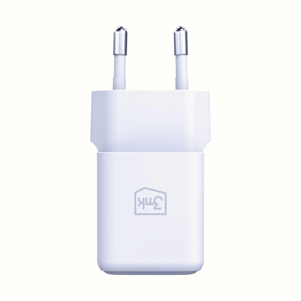 Chargeur mural 3mk Hyper GaN 20 W QC4+ PD PPS USB-C USB-A / blanc