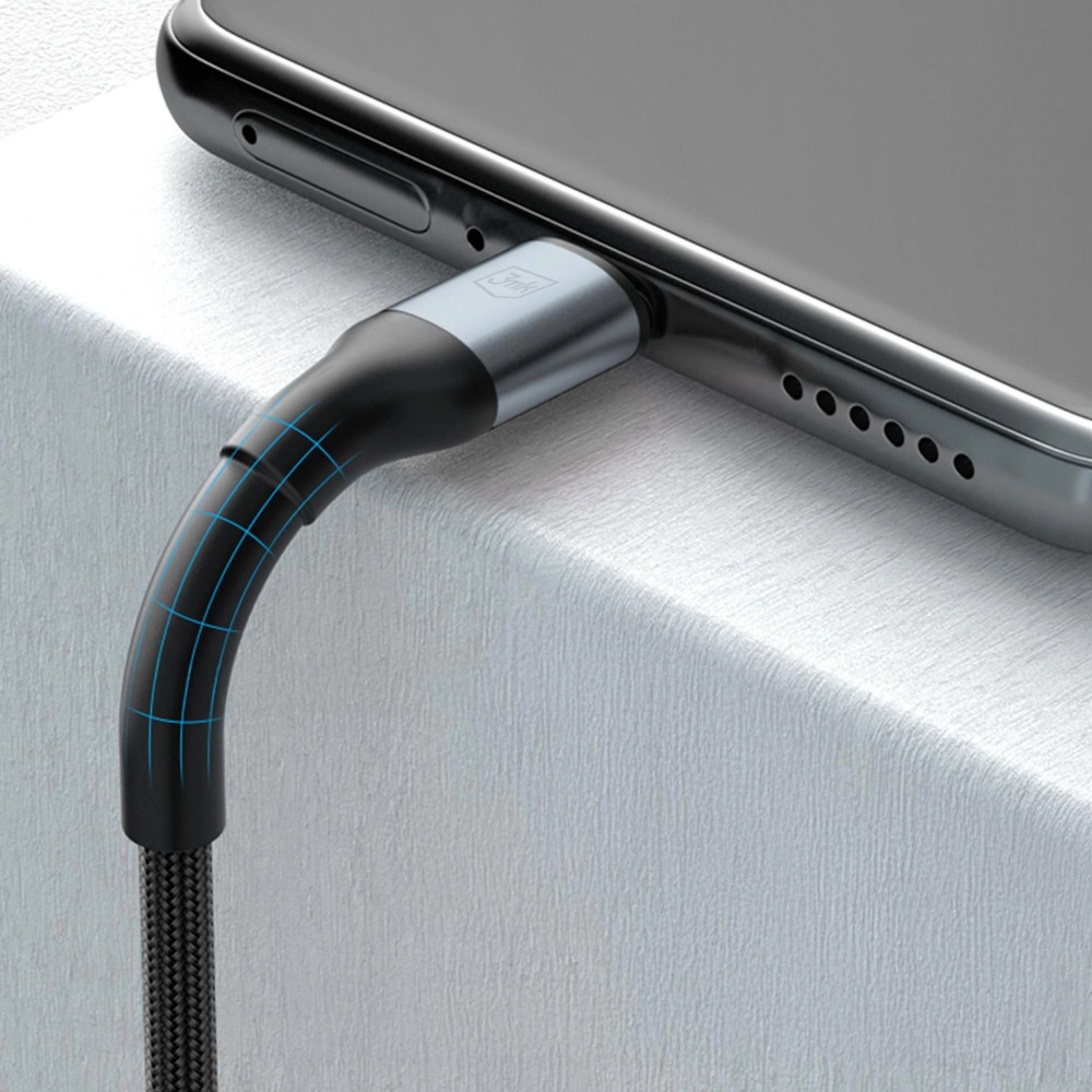 Câble 3mk Hyper Cable série N USB-C vers USB-C / 1 m  / PD 3.0 QC 3.0 20 V/5 A