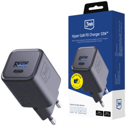 Chargeur 3mk Hyper Charger PD 33W GaN QC4+ PPS AFC FCP SCP 1A1C / Noir
