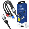 Câble 3mk Hyper série N A/C vers C/Lightning/Micro / 1.2 m  / 18W / 9 V/2 A
