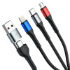 Câble 3mk Hyper série N A/C vers C/Lightning/Micro / 1.2 m  / 18W / 9 V/2 A