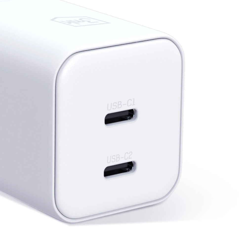 Chargeur 3mk Hyper PD 45W GaN AVS QC4+ PPS AFC FCP DCP 2C / Blanc