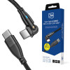 Câble 3mk Hyper série série N USB-C vers USB-C / 2M / 20 V/5 A 100 W / Pivotant / Noir