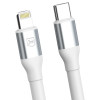 Câble 3mk Hyper série N USB-C vers Lightning / 1 m / PD 3.0 9 V/3 A 27 W / Blanc