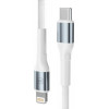 Câble 3mk Hyper série N USB-C vers Lightning / 1 m / PD 3.0 9 V/3 A 27 W / Blanc