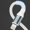Câble 3mk Hyper série N USB-C vers Lightning / 1 m / PD 3.0 9 V/3 A 27 W / Blanc