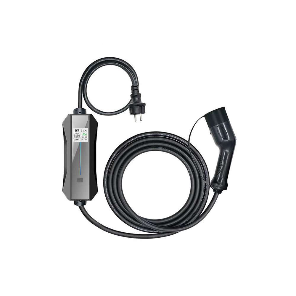Chargeur portable pour véhicule électrique+câble de charge de 5m, mode 2 / 16A
