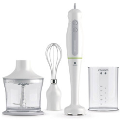 MIXEUR PLONGEANT 4EN1 KENWOOD 600W TRIBLADE / HDP104WG / Blanc