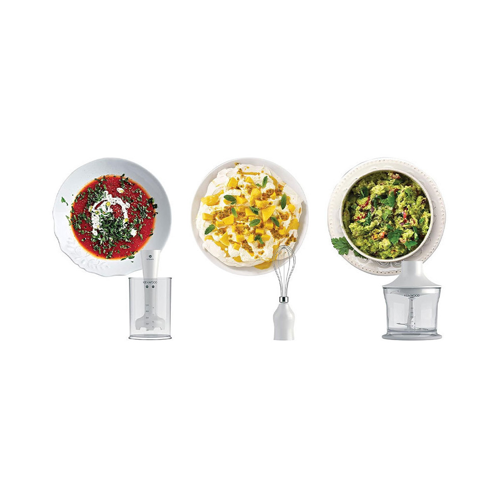 MIXEUR PLONGEANT 4EN1 KENWOOD 600W TRIBLADE / HDP104WG / Blanc