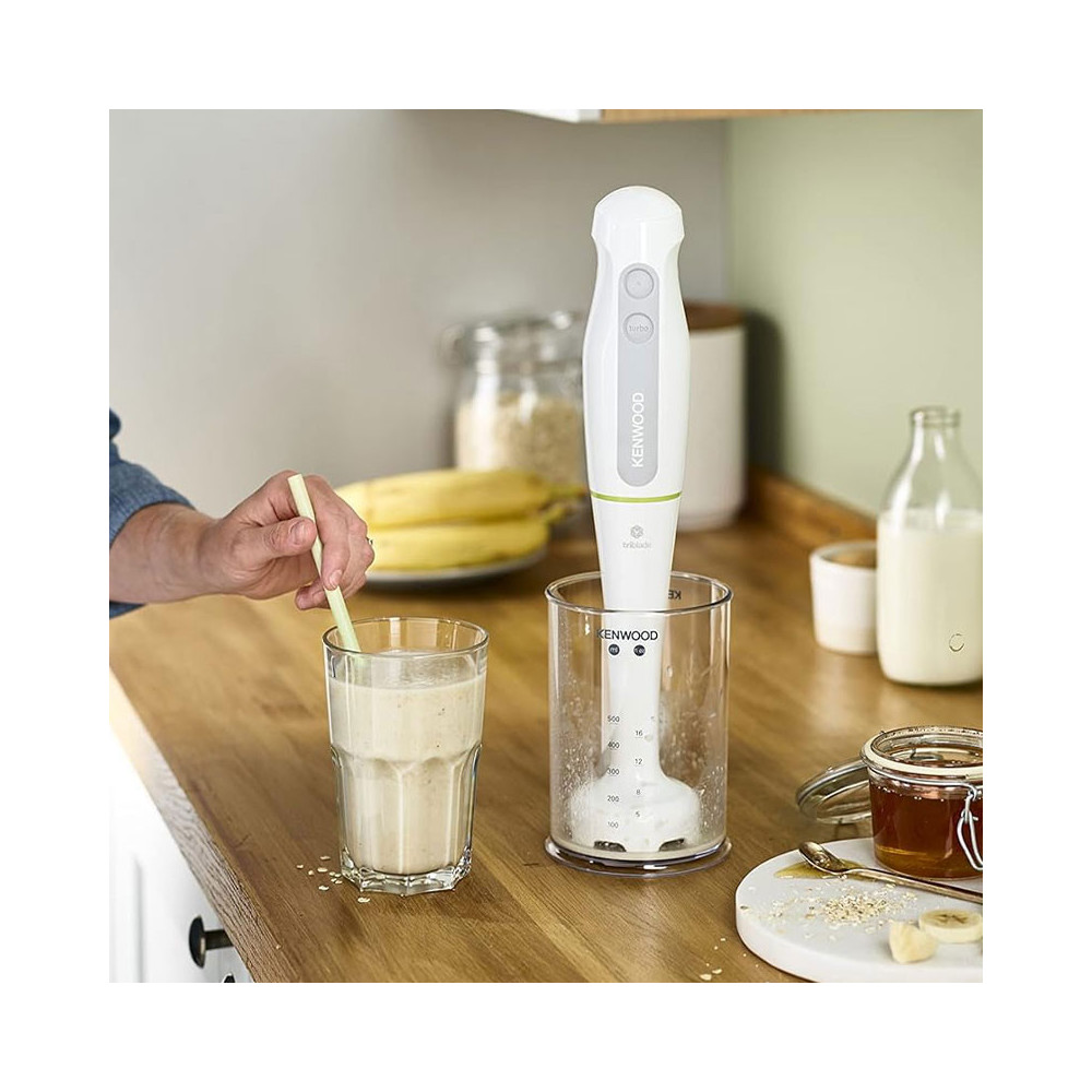 MIXEUR PLONGEANT 4EN1 KENWOOD 600W TRIBLADE / HDP104WG / Blanc