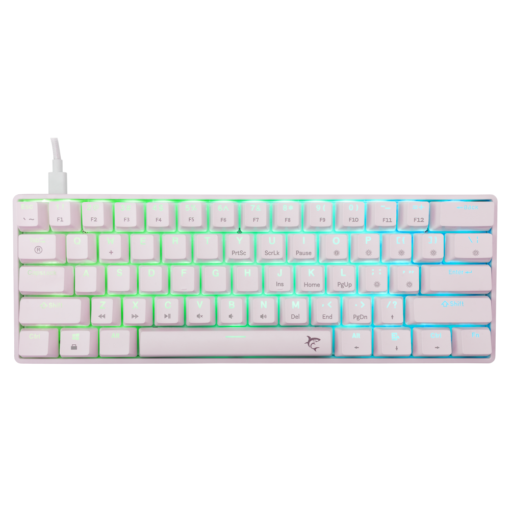 Clavier Gaming  White Shark GK-004221 SHINOBI-2 / White / US - BLUE