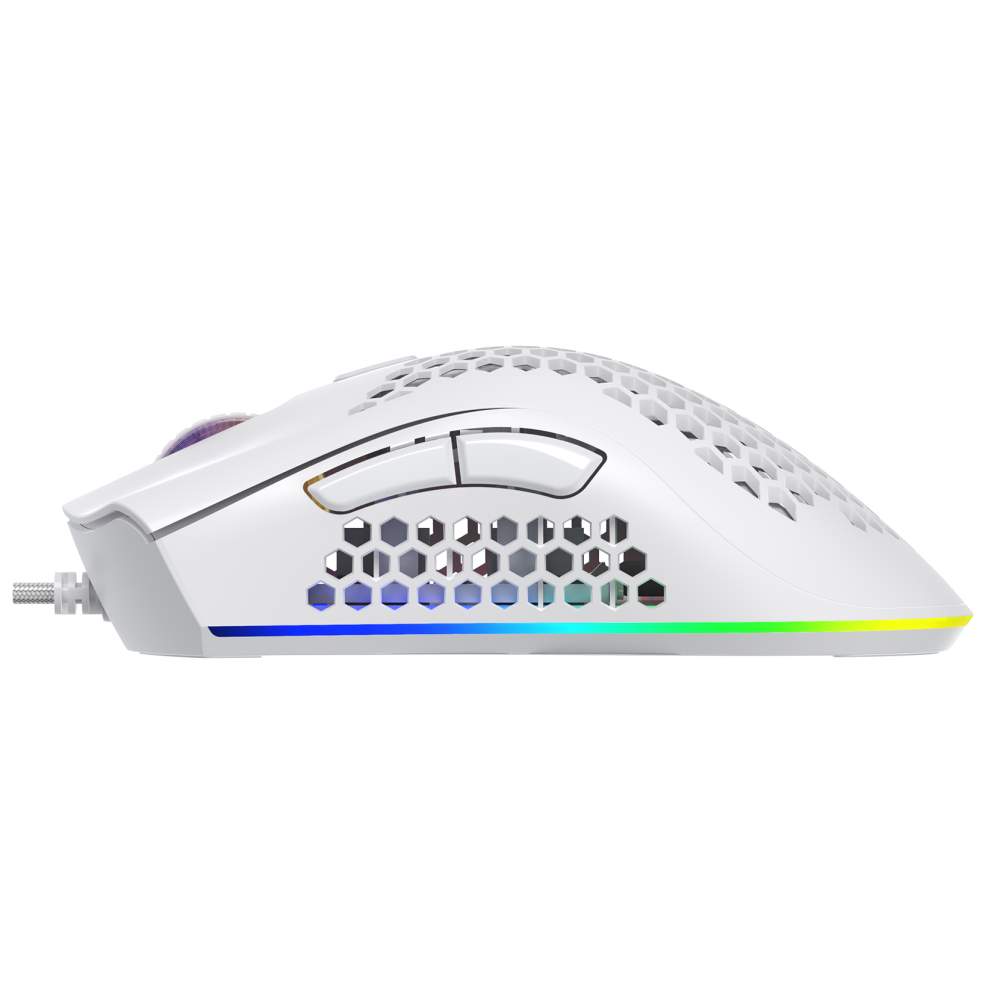 Souris Gamer Filaire BARACUDA CORAL BGM-032 / Blanc