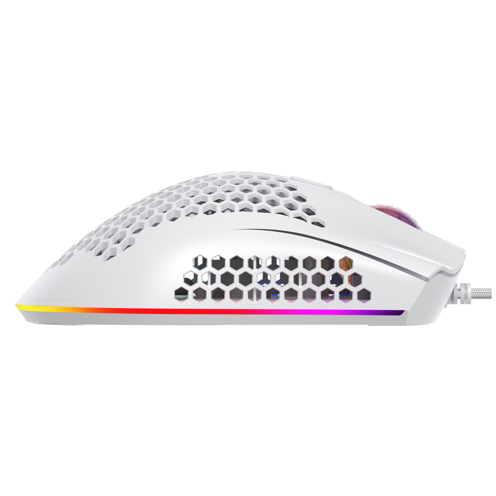 Souris Gamer Filaire BARACUDA CORAL BGM-032 / Blanc