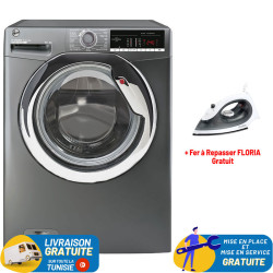 Lave linge Hoover H-WASH 300 LITE 10.5 KG Smart / 1400 trs / Silver