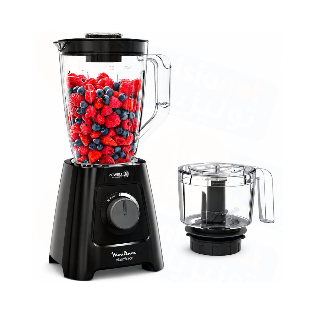 Blender MOULINEX BLENDFORCE 2Litres /600W / LM42X8M2 / Noir Avec Mini Hachoir