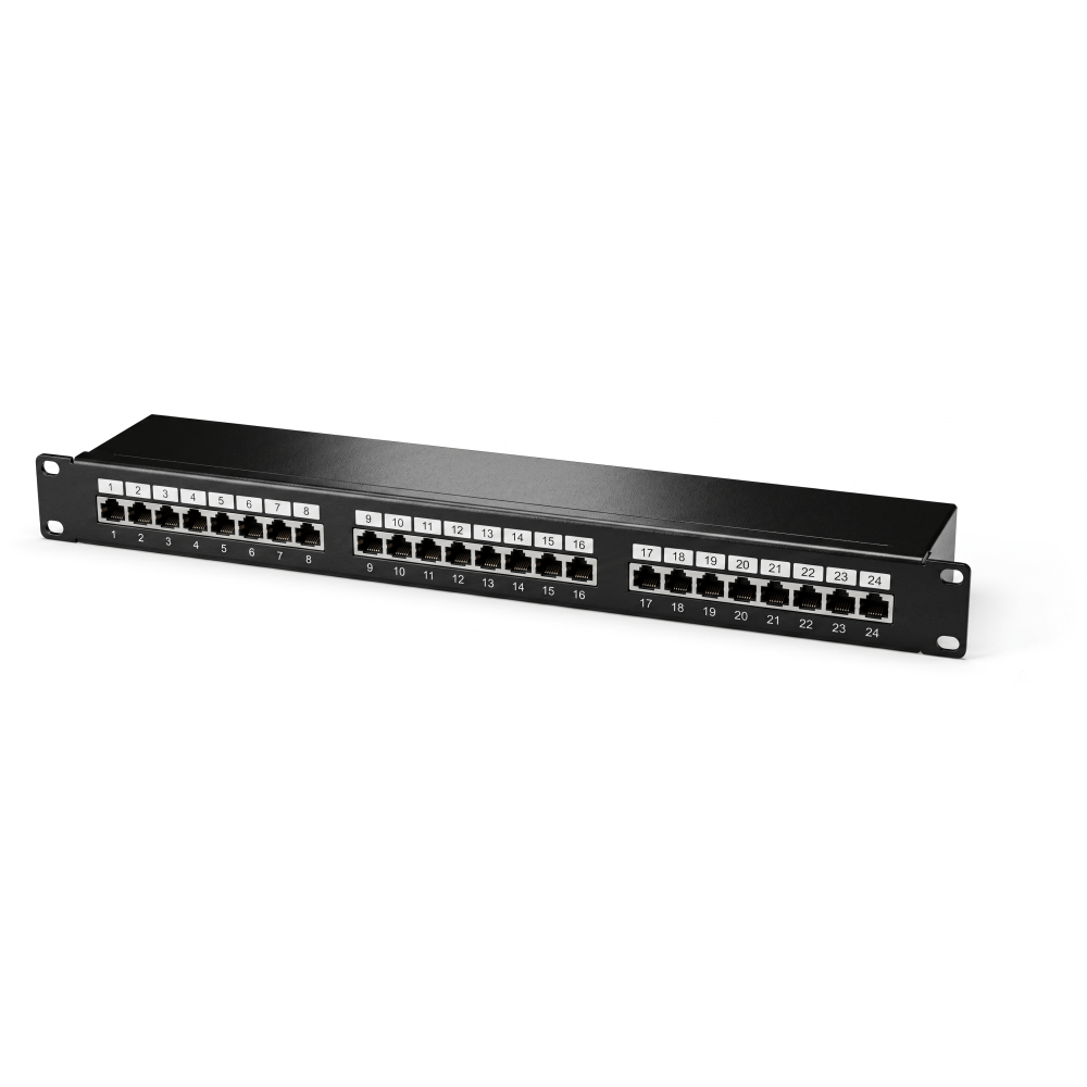 PANNEAU DE BRASSAGE 24 PORTS FTP CAT 6