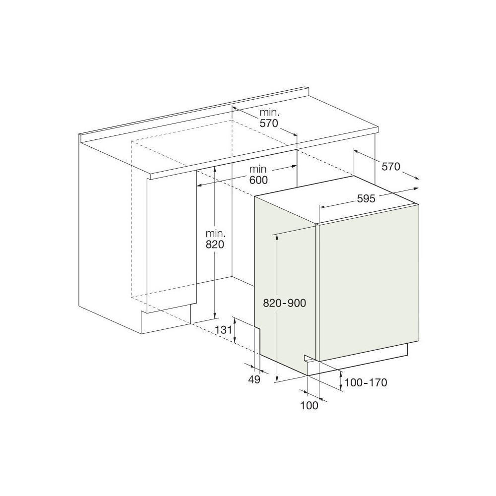Lave Vaisselle Encastrable FOCUS 15 Couverts / FILO1310 / Inox